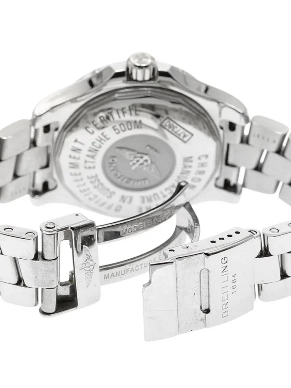 BREITLING Colt Ocean A77380 Date Navy Dial Quartz Ladies Watch_972455